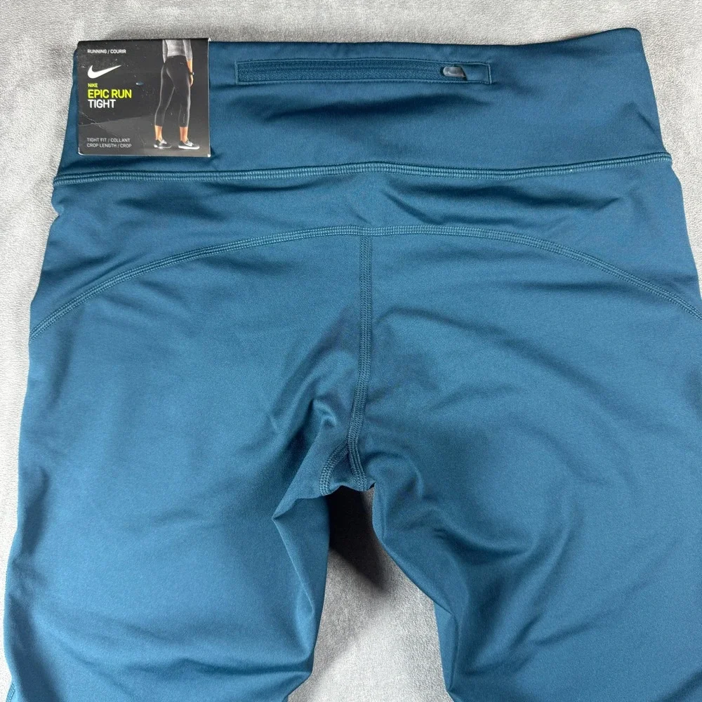 Nike Womens Epic Run Tight FIT Crop Blue Running Leggings 938602-425 Size S